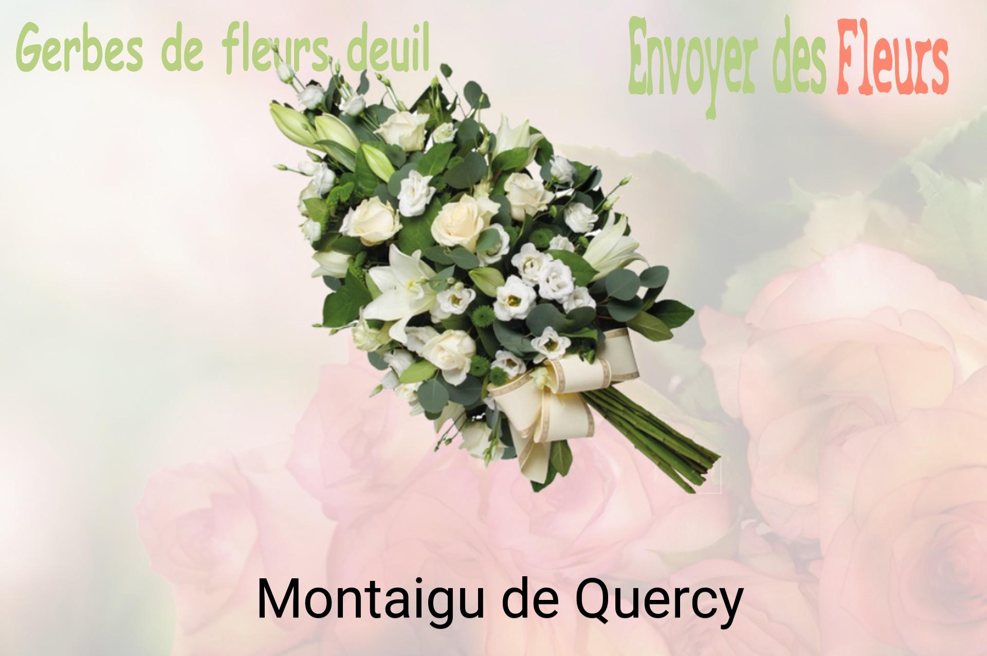 Gerbe de fleurs de deuil livrée à Montaigu-de-Quercy